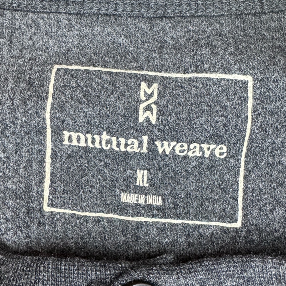 Men's Gray Thermal Henley Shirt - Picture 3 of 6